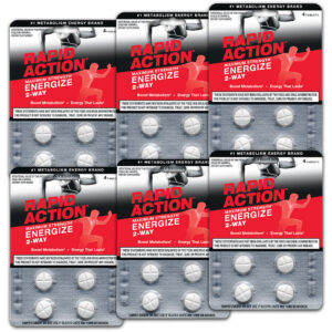 Rapid Action Energize 4ct Cards - 6 Blister Cards - 24 Tablets