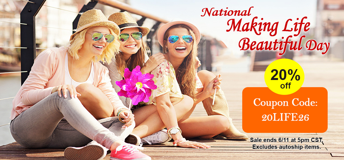 Making Life Beautiful Day Sale 20% off Web Banner
